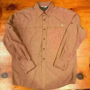 Wrangler Outdoor Series Mens Medium Long Sleeve  Shirt Fishing Hiking Camping